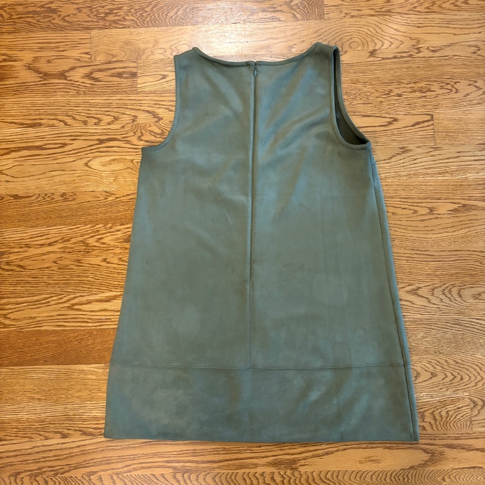 LOFT Green Sheath Mini Dress V-Neck Sleeveless - Picture 7 of 7